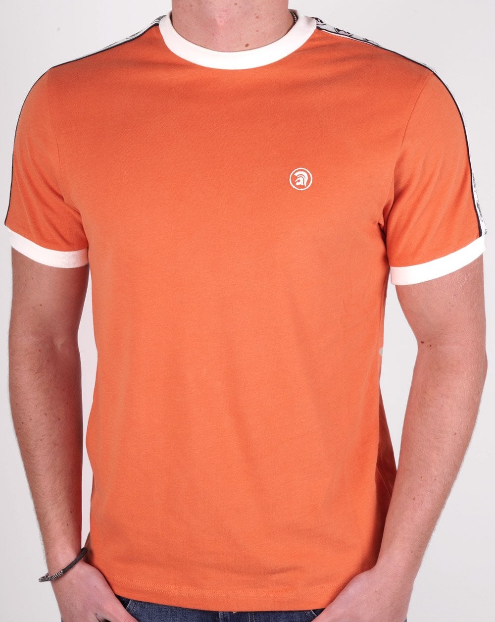 Trojan T-Shirt mit verklebten Ärmeln Orange