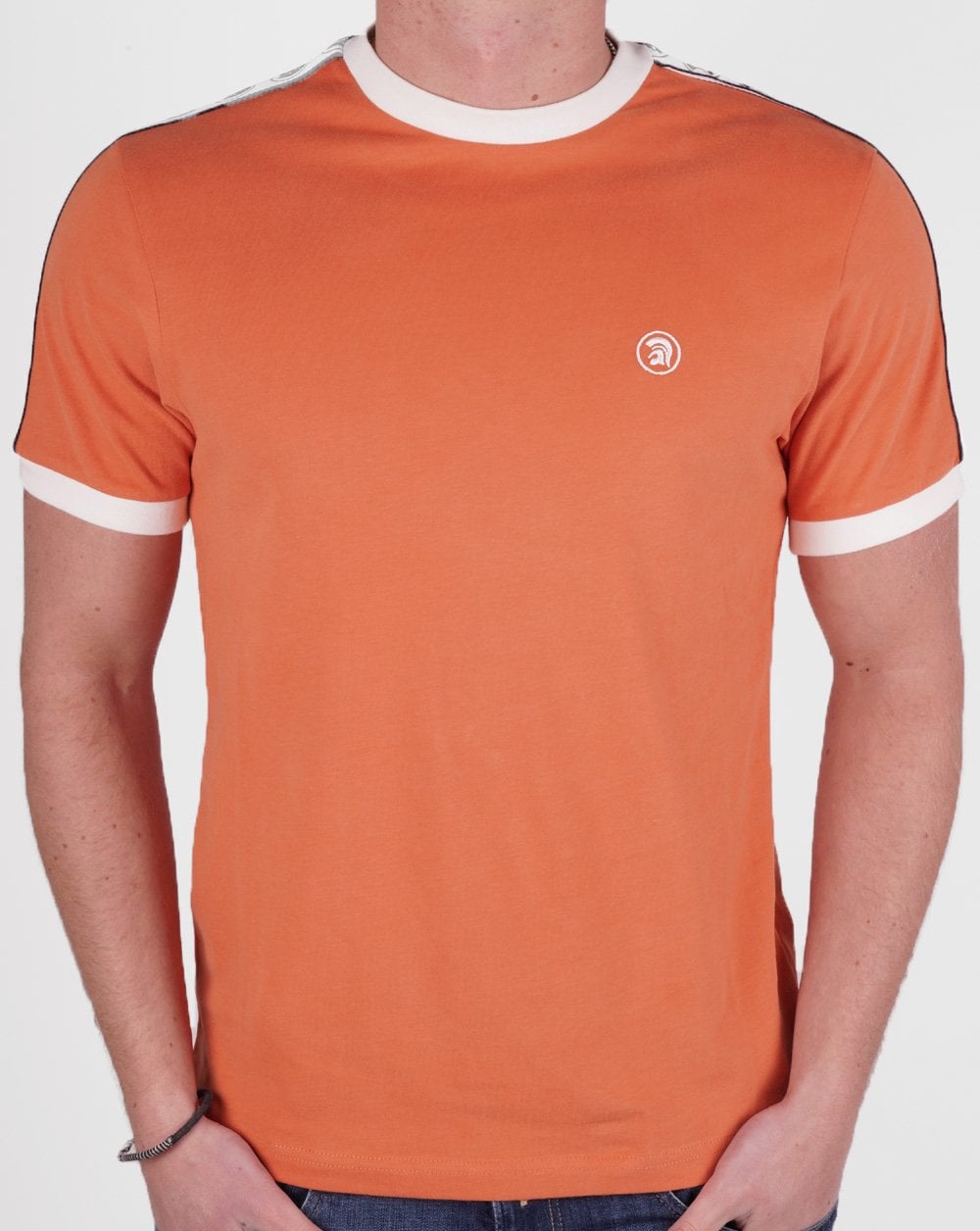 Trojan T-Shirt mit verklebten Ärmeln Orange