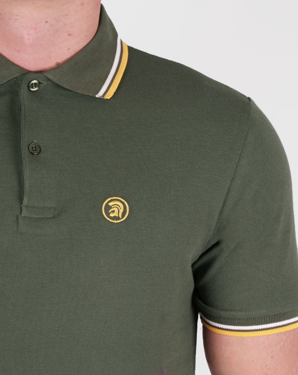 Trojan Twin Tipped Piqué Polo Army