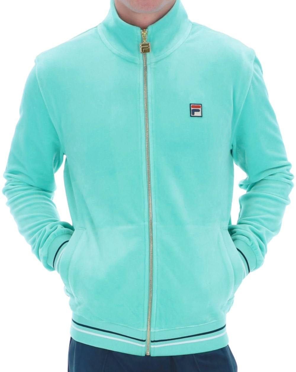 Fila Vintage Falken Velours-Trainingsjacke Aruba Blue