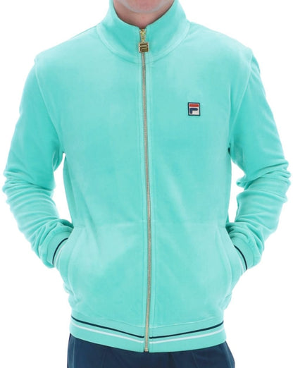 Fila Vintage Falken Velours-Trainingsjacke Aruba Blue