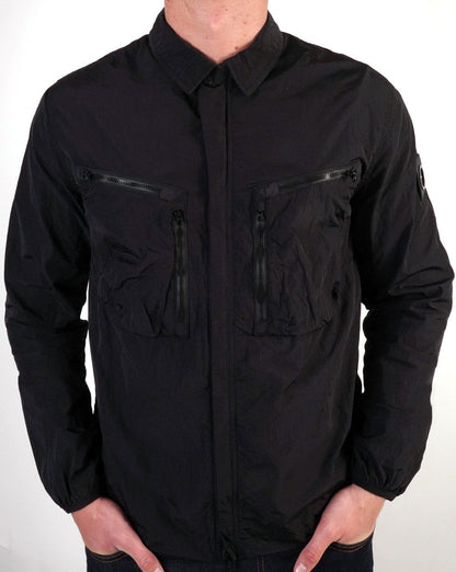 Marshall Artist Überhemd aus Krinkle-Nylon, Schwarz