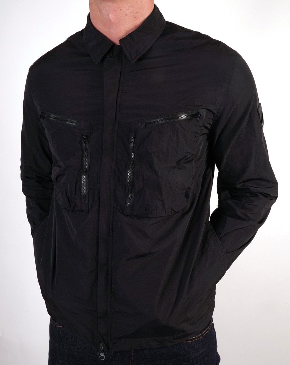 Marshall Artist Überhemd aus Krinkle-Nylon, Schwarz