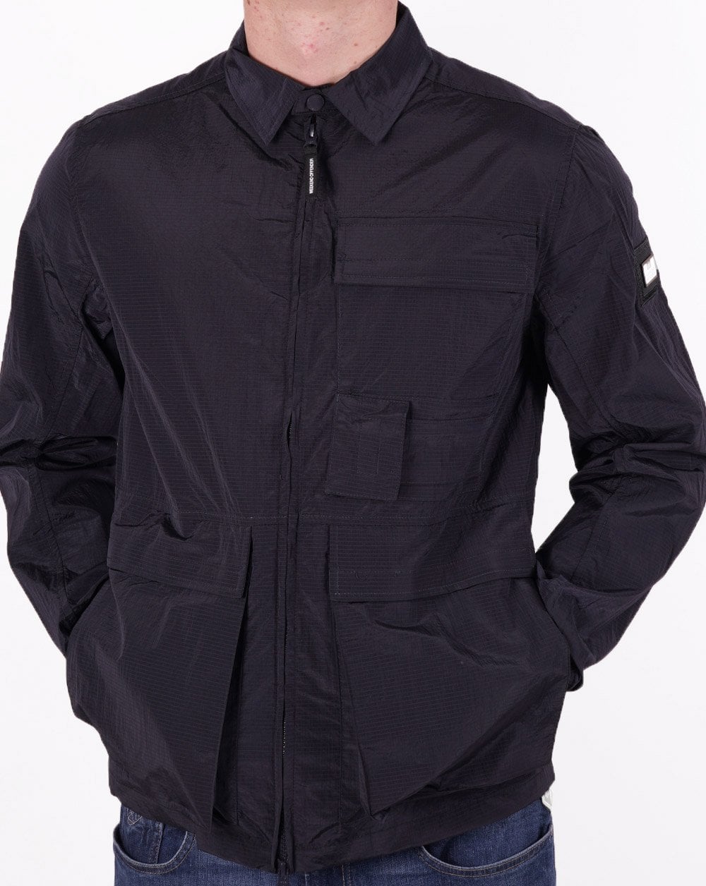 Weekend Offender Kell Überhemd Marineblau