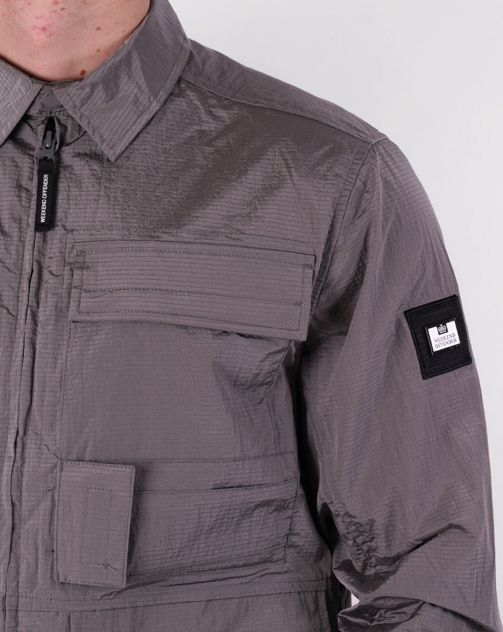 Weekend Offender Kell Overshirt Rauchgrau