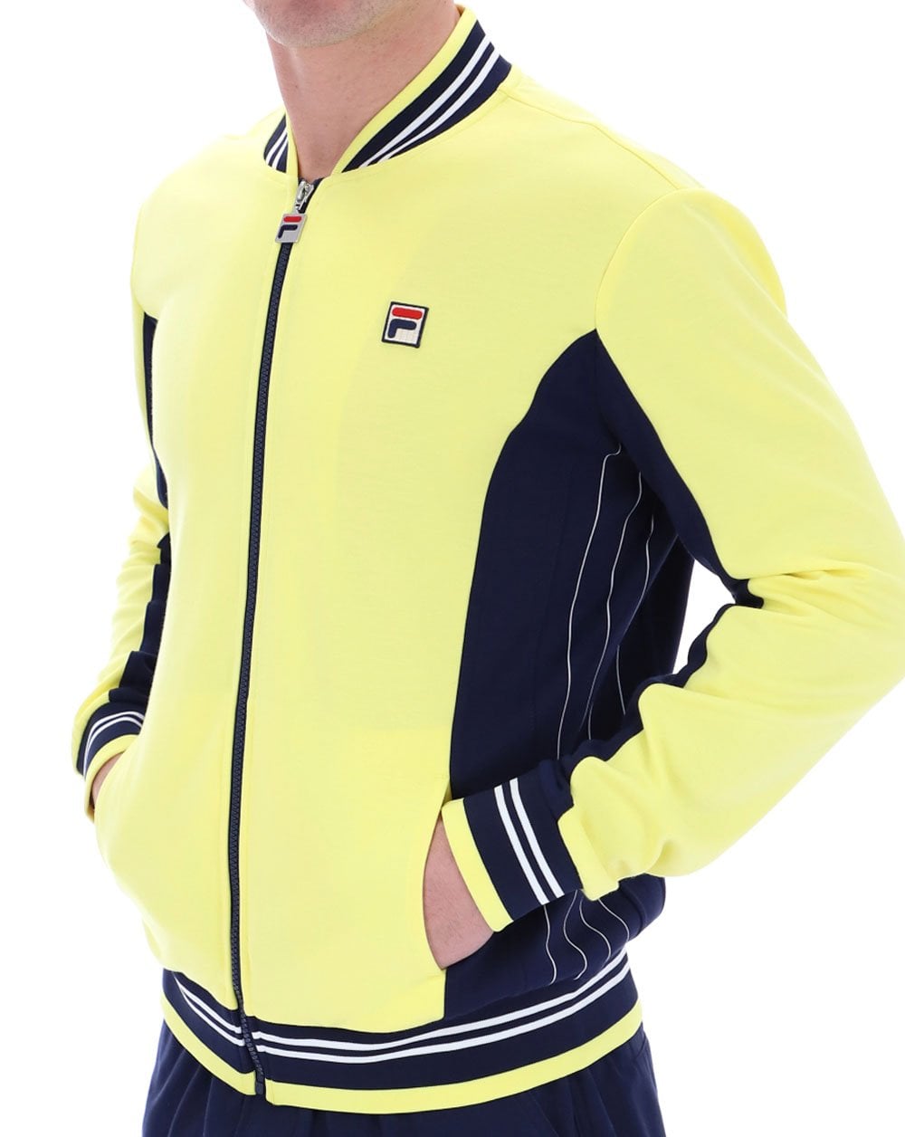Fila Vintage Mk1 Settanta Trainingsjacke Gelb/Marineblau