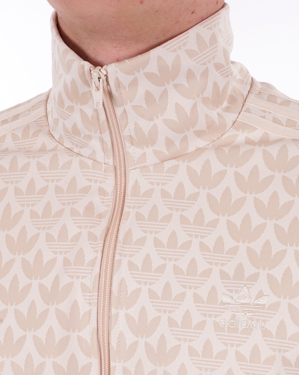 Adidas Originals – Trainingsjacke mit Monogramm in Sand Strata
