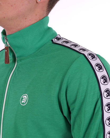 Trojan Trainingsjacke mit Streifen in Smaragdgrün