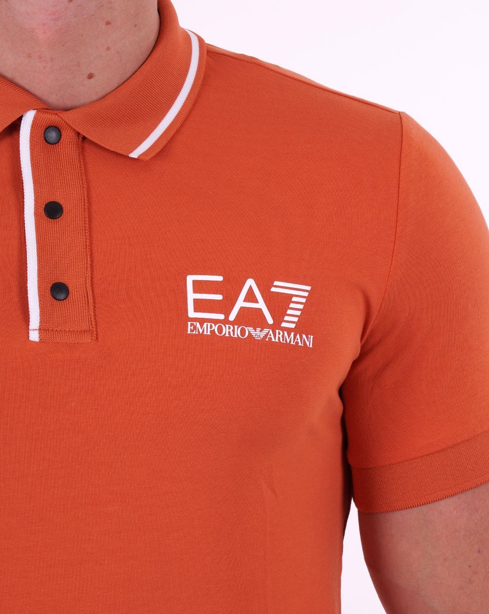 EA7 Tennis Club Poloshirt Dunkelorange