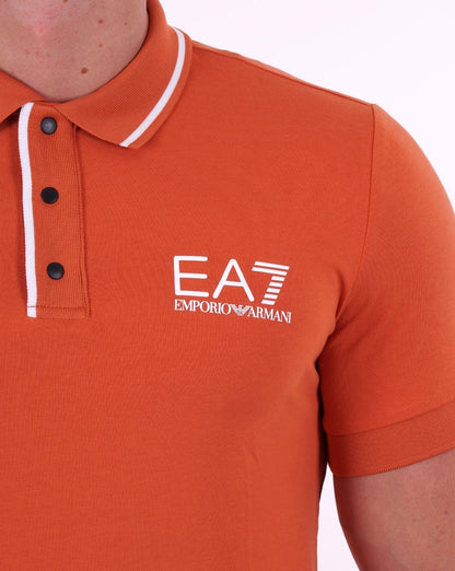 EA7 Tennis Club Poloshirt Dunkelorange