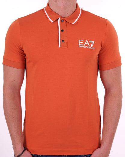 EA7 Tennis Club Poloshirt Dunkelorange