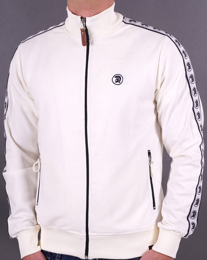 Trojan – Trainingsjacke mit Streifen in Ecru