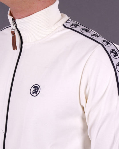 Trojan – Trainingsjacke mit Streifen in Ecru