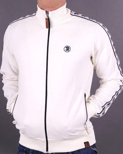 Trojan – Trainingsjacke mit Streifen in Ecru