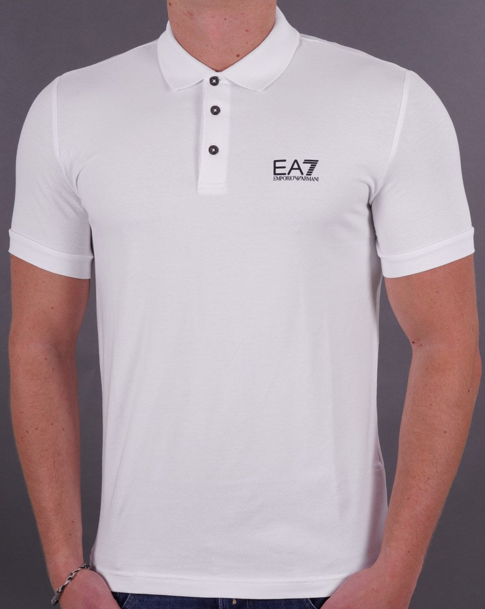 EA7 Classic Poloshirt Weiß
