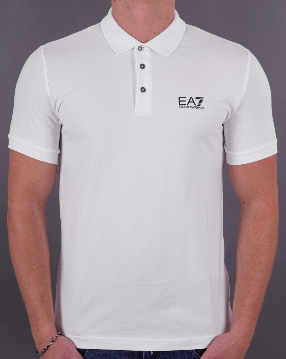 EA7 Classic Poloshirt Weiß