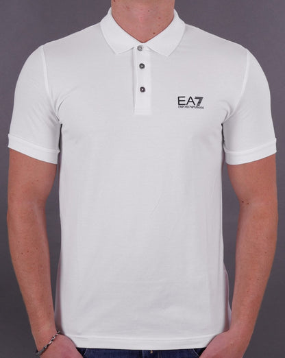 EA7 Classic Poloshirt Weiß