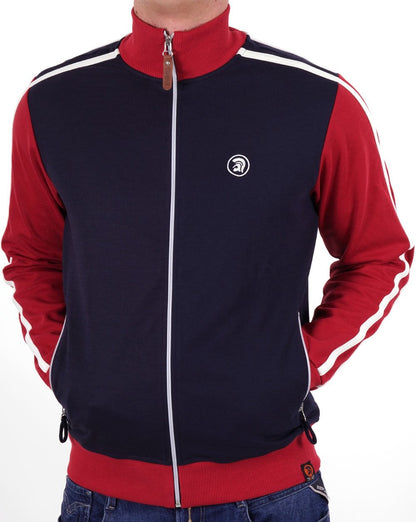 Trojan Plain Panel Track Top Navy/Rot