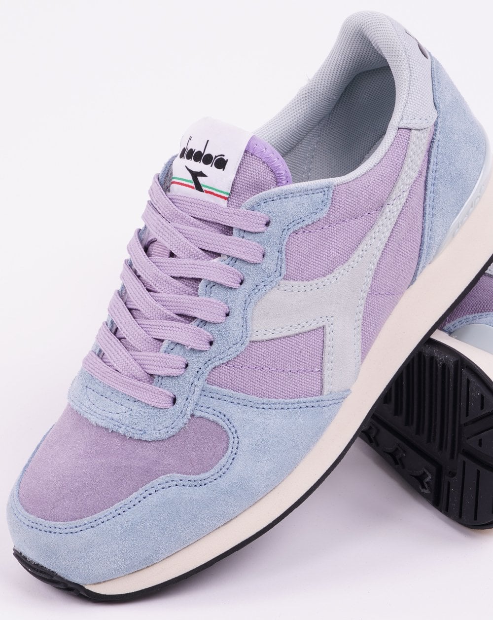 Diadora Camaro Wildledertrainer Lavendelgrau/Steinblau