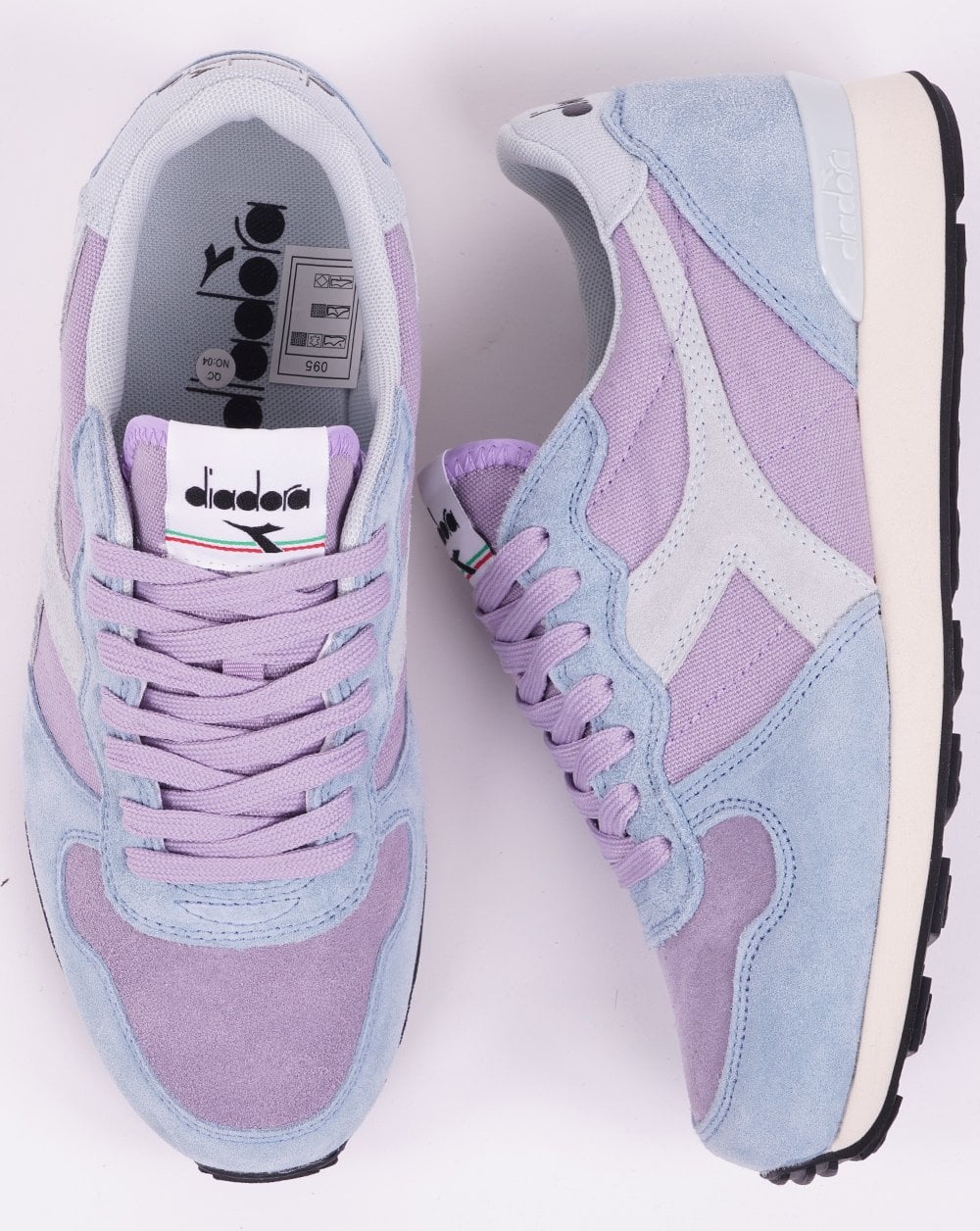 Diadora Camaro Wildledertrainer Lavendelgrau/Steinblau