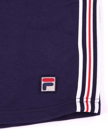 Fila – Sweatshorts mit Vintage-Streifen in Marineblau