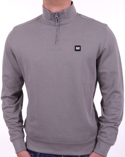 Weekend Offender Sweatshirt mit Viertelreißverschluss, Rauch