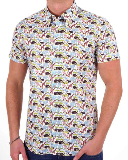 Gabicci Vintage Revlo Kurzarmhemd mit Animal-Print