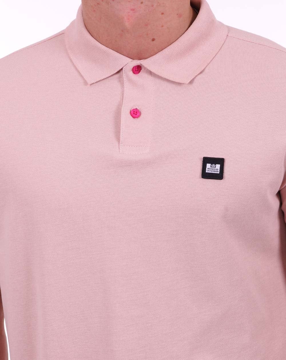 Weekend Offender Polo Shirt Light Pink