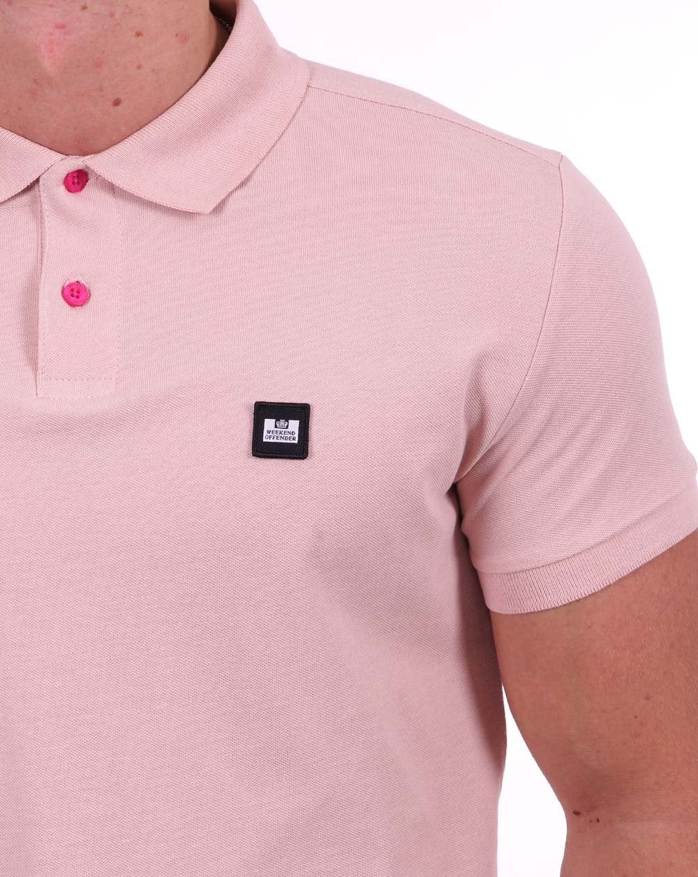Weekend Offender Polo Shirt Light Pink