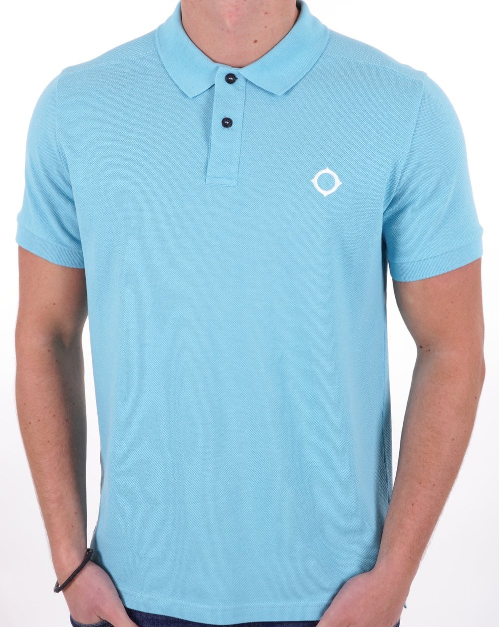 Ma.strum Piqué-Poloshirt Seeblau