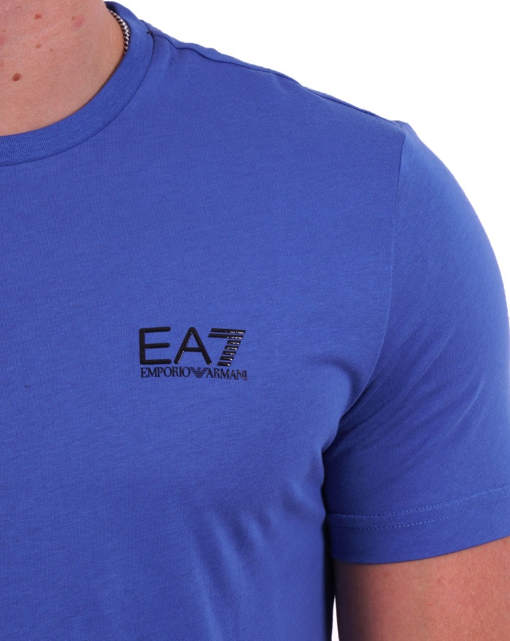 EA7 Emporio Armani Klassisches T-Shirt Kobaltblau