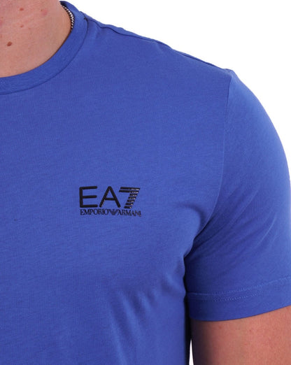 EA7 Emporio Armani Klassisches T-Shirt Kobaltblau