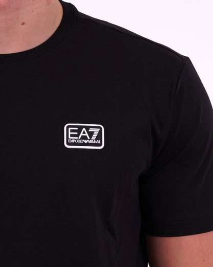 EA7 Emporio Armani T-Shirt mit Knebelverschluss Schwarz