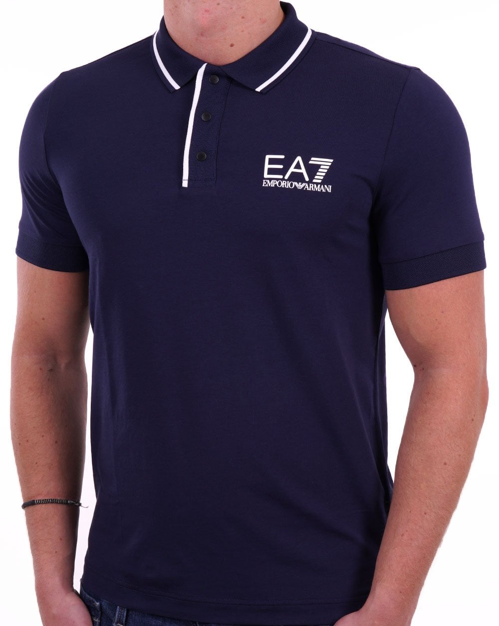 EA7 Tennis Club Poloshirt Marineblau