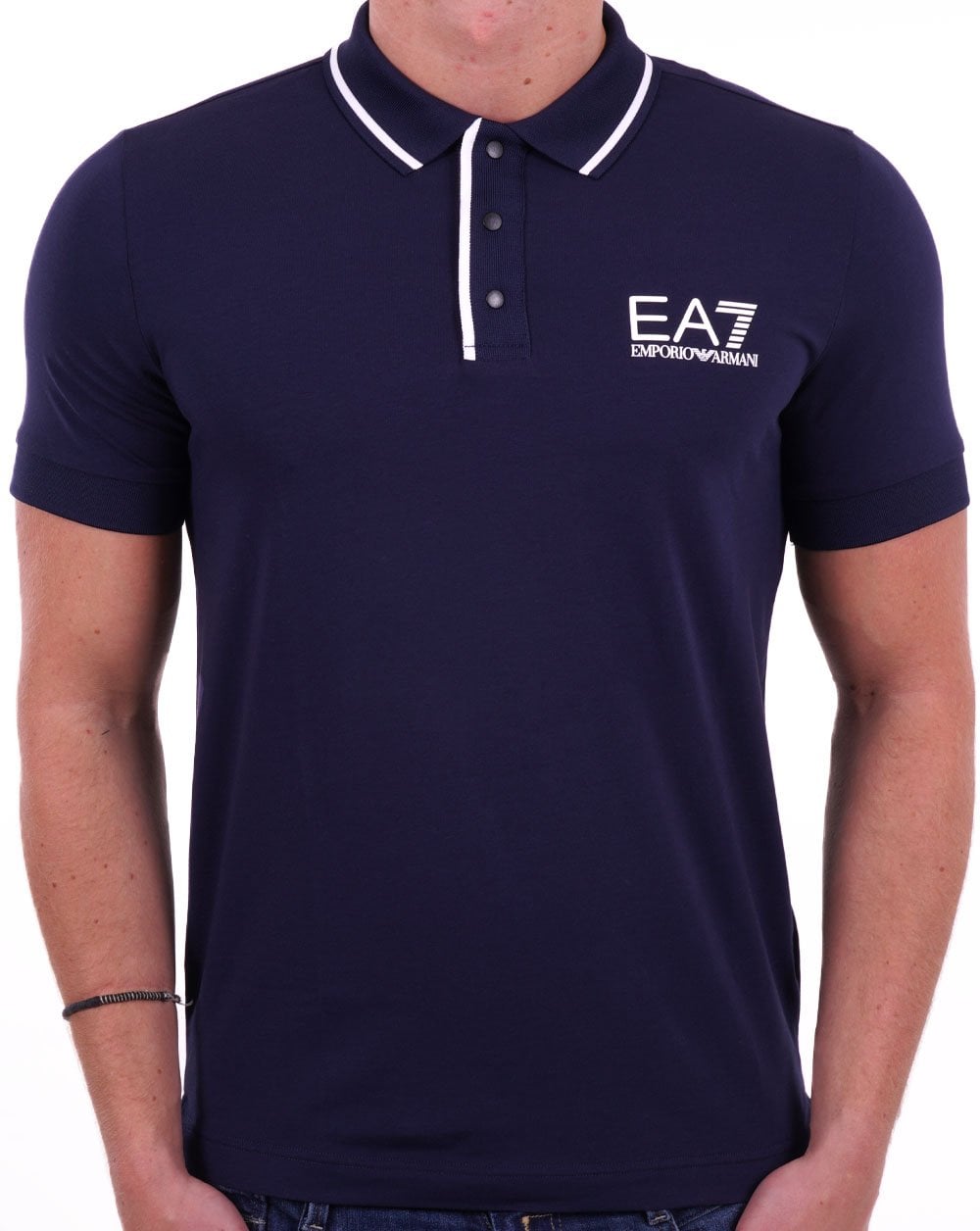 EA7 Tennis Club Poloshirt Marineblau