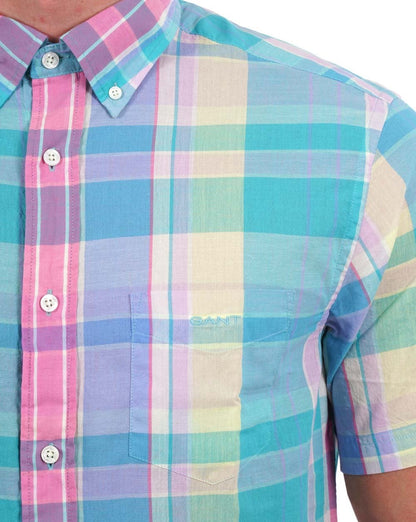Gant Madras Kurzarmhemd Rosa
