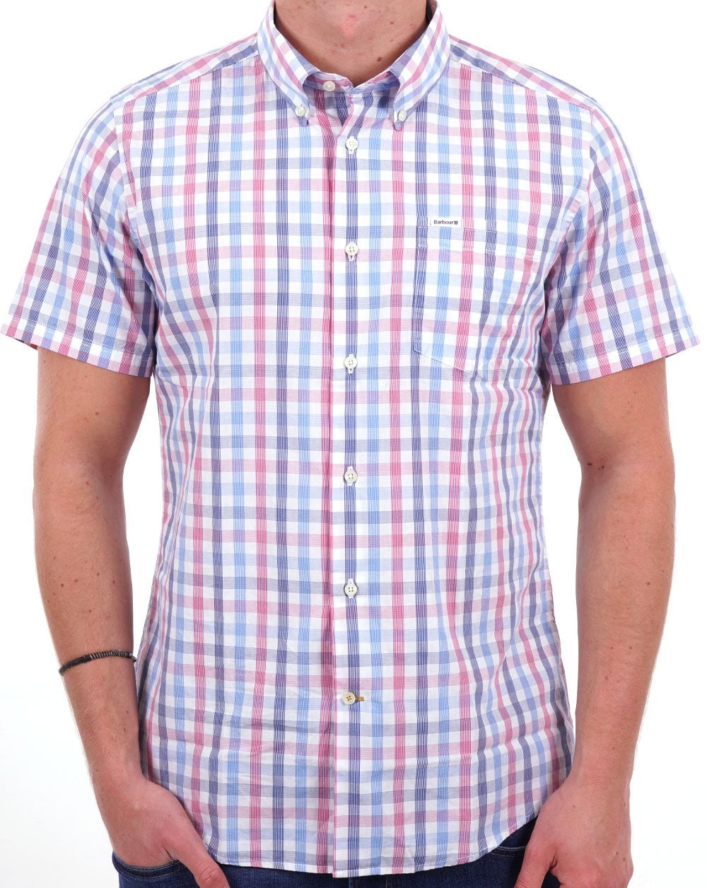 Barbour Longstone Kurzarmhemd Rot
