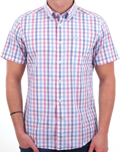 Barbour Longstone Kurzarmhemd Rot