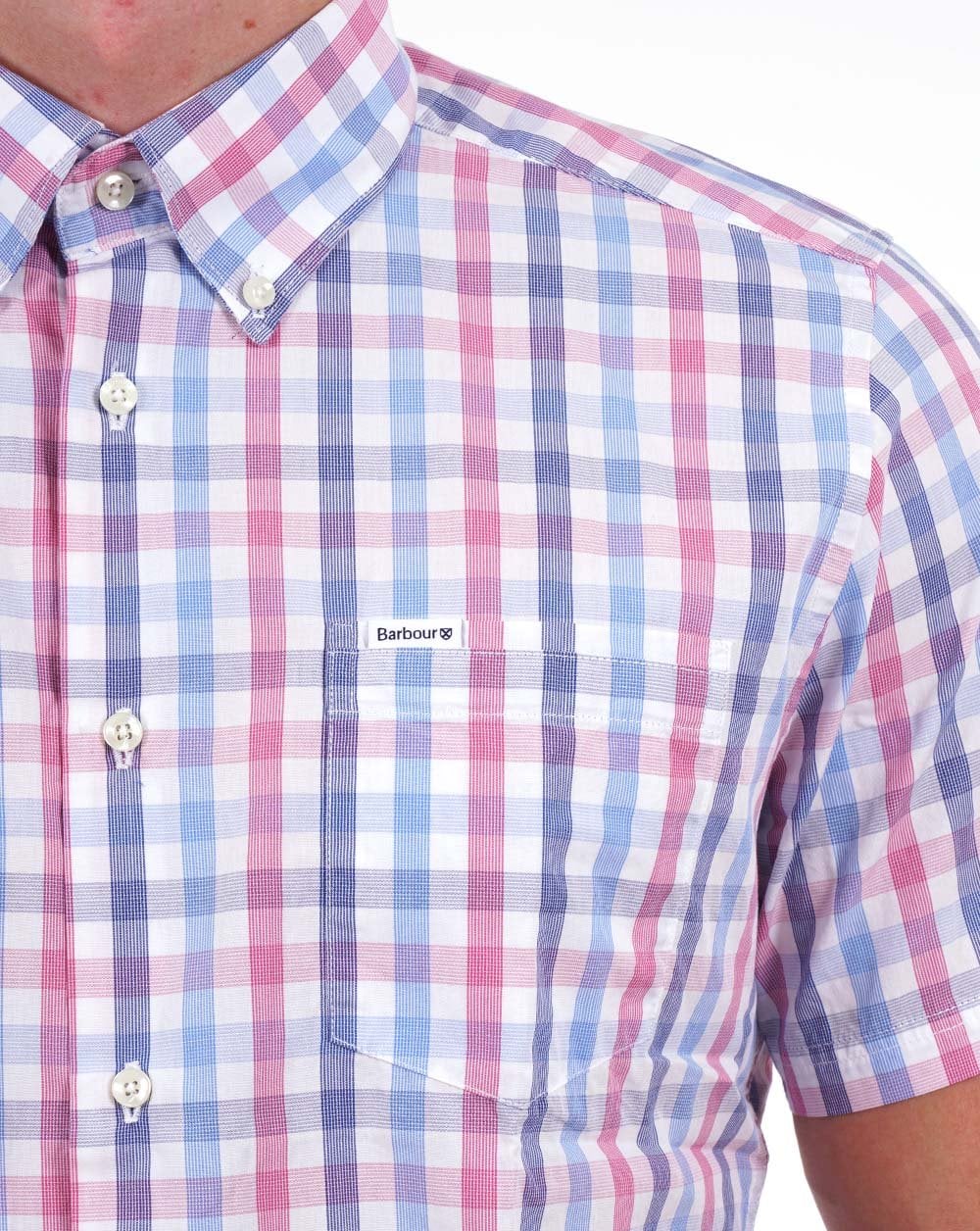 Barbour Longstone Kurzarmhemd Rot