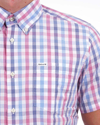 Barbour Longstone Kurzarmhemd Rot
