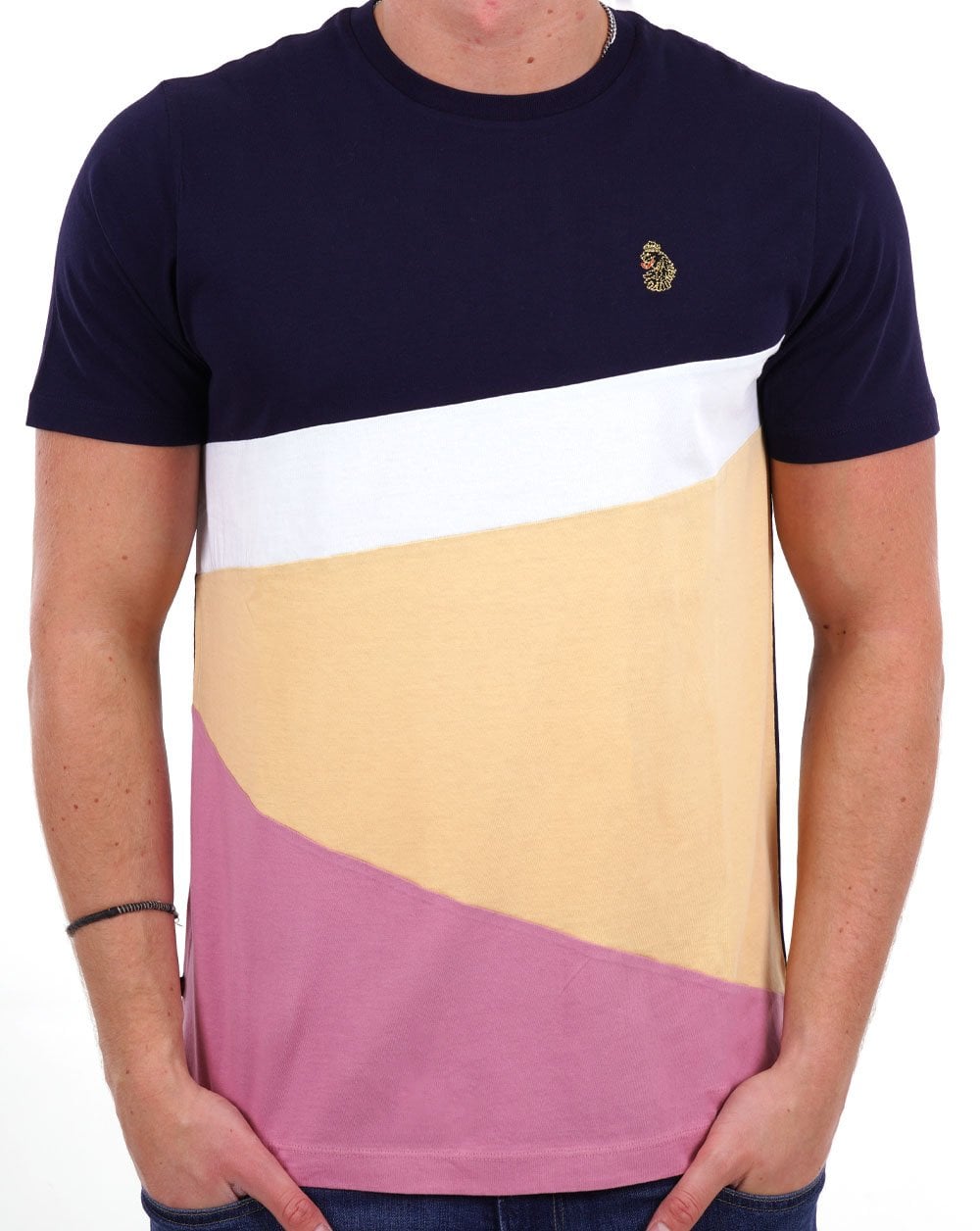 Luke Sport Bermuda-T-Shirt Marineblau/Mehrfarbig