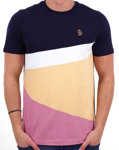 Luke Sport Bermuda-T-Shirt Marineblau/Mehrfarbig