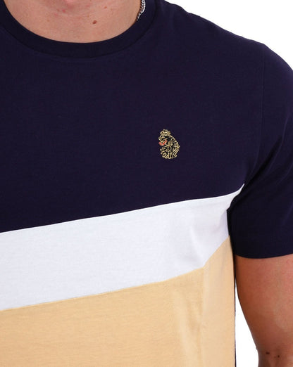 Luke Sport Bermuda-T-Shirt Marineblau/Mehrfarbig