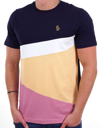 Luke Sport Bermuda-T-Shirt Marineblau/Mehrfarbig