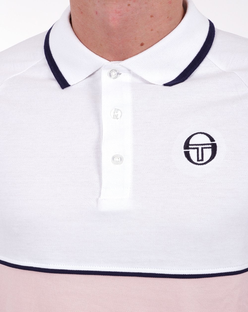 Sergio Tacchini Orion Poloshirt Weiß/Pink