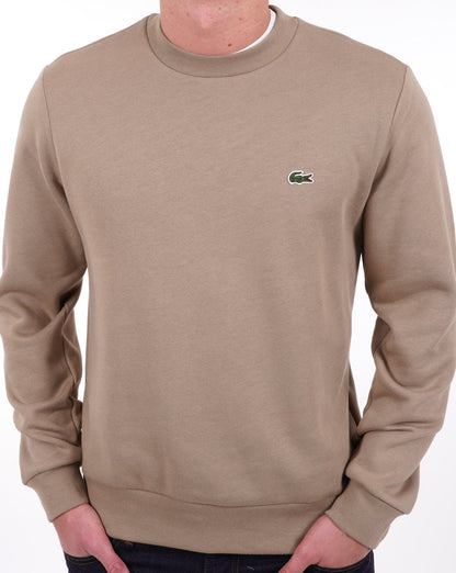 Lacoste Baumwoll-Sweatshirt Dunkelsand