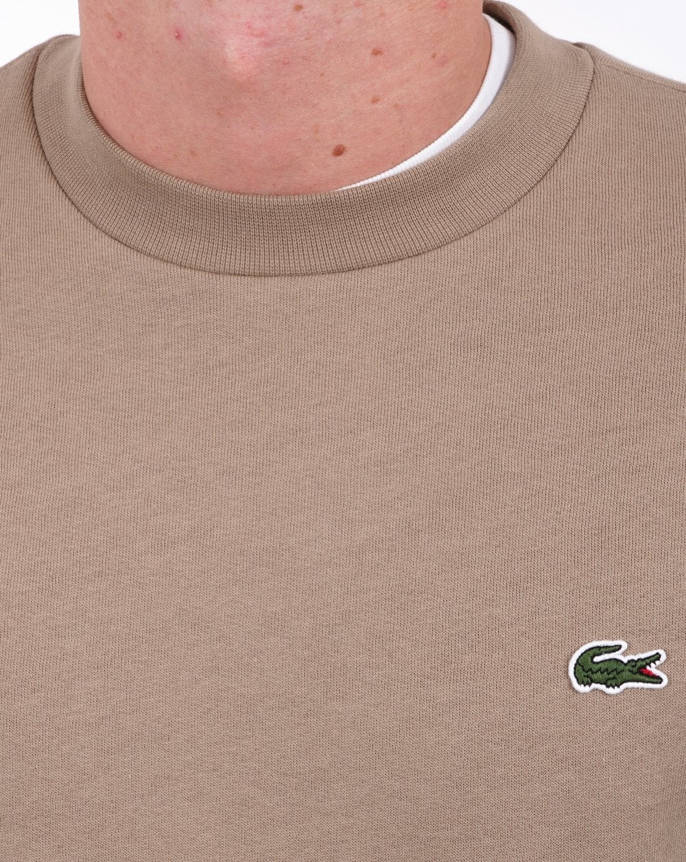 Lacoste Baumwoll-Sweatshirt Dunkelsand