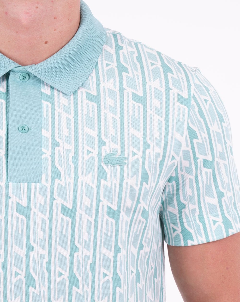Lacoste – Zweifarbiges Logo-Poloshirt Grün/Hellgrün