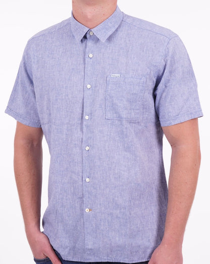 Barbour Nelson Kurzarm-Sommerhemd Blau