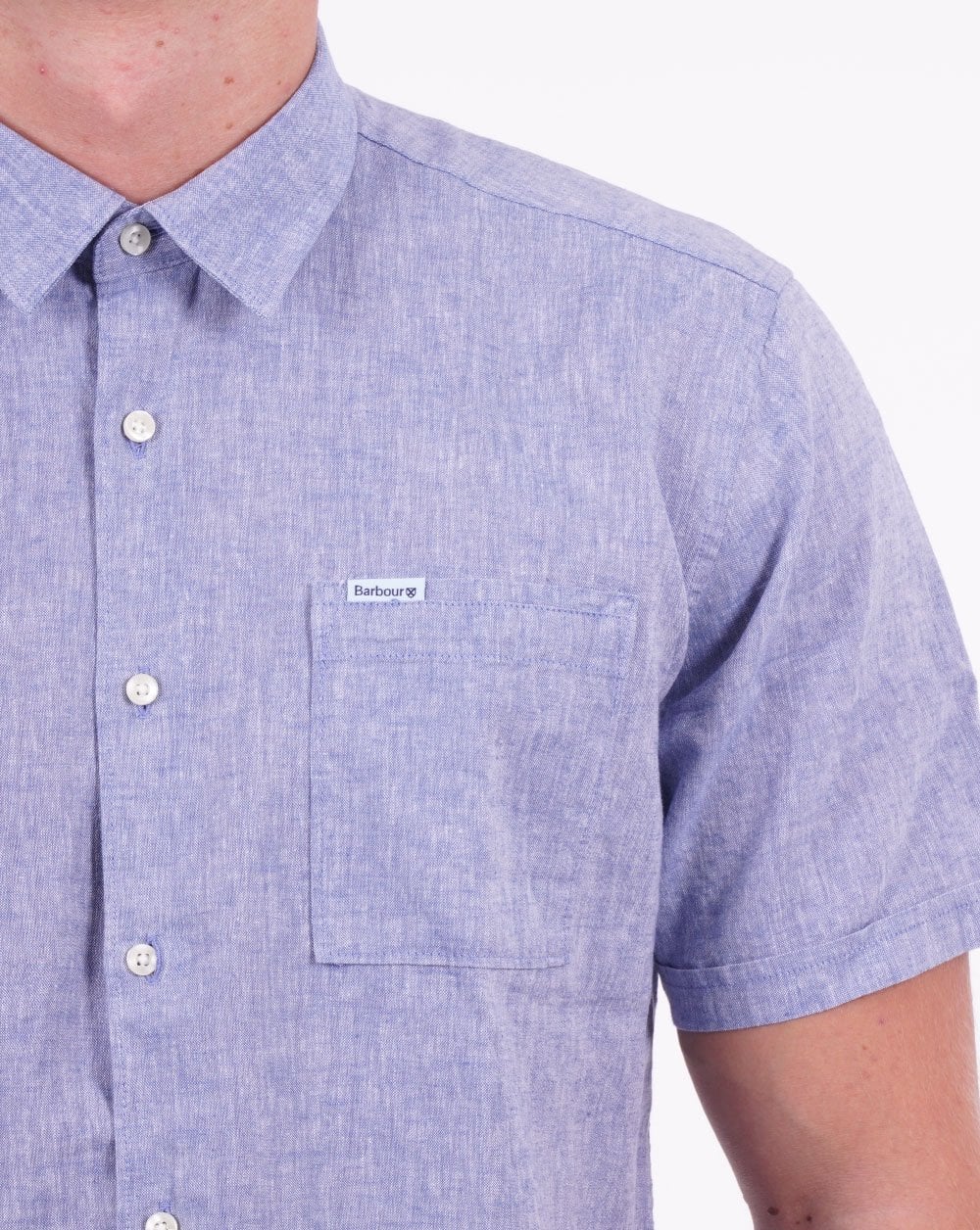 Barbour Nelson Kurzarm-Sommerhemd Blau